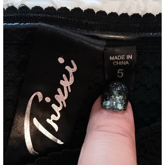 NWT! Black Lace Strapless Bandage Dress Jr 5 Semi Formal Party Costume Trixxi - Picture 8 of 12